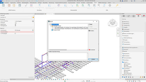 Whats New LINEAR V25 - Reports ignorieren bei Hinweisen und Warnungen