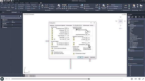 E-Learning: Grundlagen der Bedienung der LINEAR Solutions für AutoCAD - Einstellungen