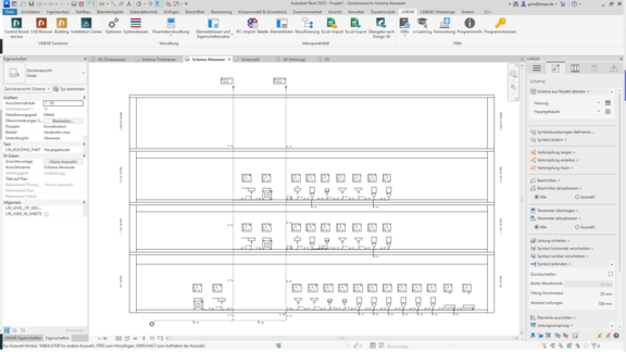 Whats New LINEAR V25 - Abwasserschema in Revit