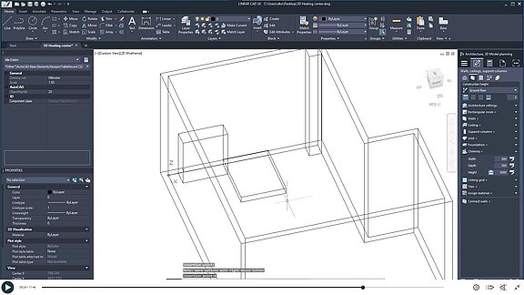 E-Learning - LINEAR Design 3D Pipe&Power - creating a room geometry 