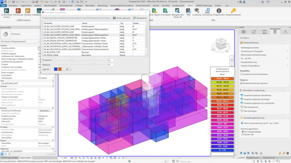 3D Raumparameter visualisieren mit LINEAR für Revit
