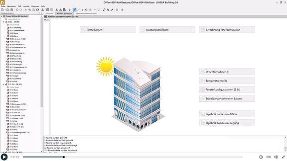 E-Learning - Dynamische Kühllast - Oberfläche