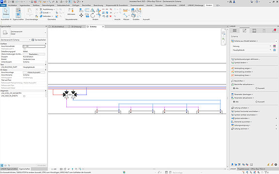 Whats New LINEAR V25 - Heizungsschema in Revit im Detail