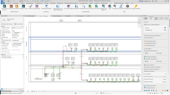 Whats New LINEAR V25 - Trinkwasserschema in Revit 