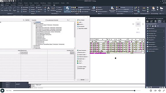 E-Learning - Bauteillisten AutoCAD - Berechnungsdaten konfigurieren