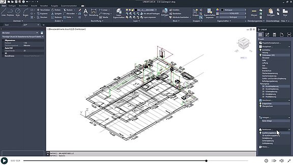 E-Learning: Grundlagen der Bedienung der LINEAR Solutions für AutoCAD - Projekttab