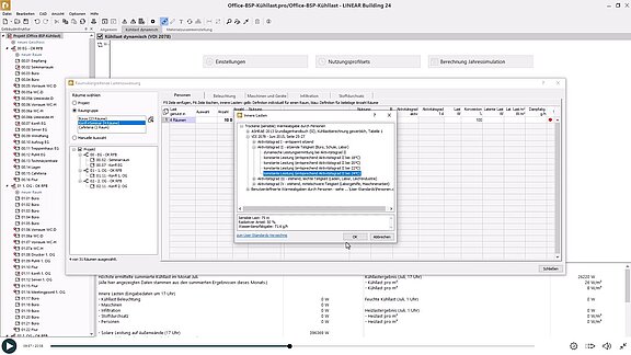 E-Learning - Dynamische Kühllast - Innere Lasten definieren