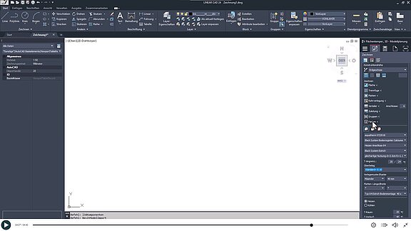 E-Learning: Grundlagen der Bedienung der LINEAR Solutions für AutoCAD - Erzeugen-Tab