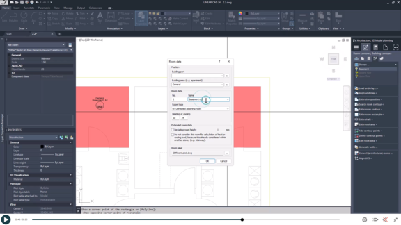 Architecture _Create_AutoCAD - Define rooms