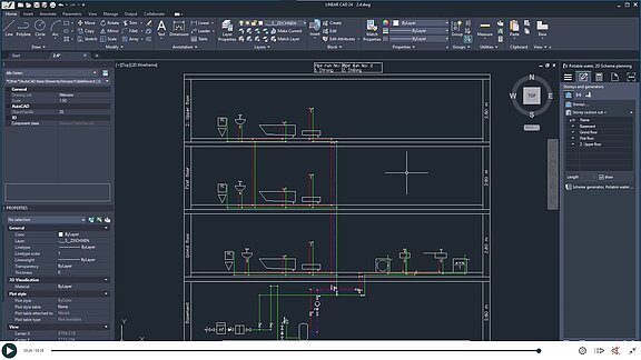 E-Learning - LINEAR scheme generator - AutoCAD - Result