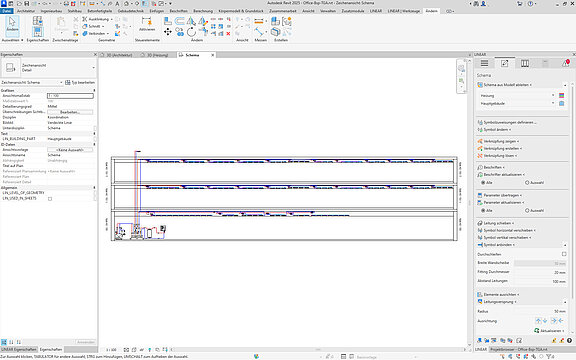 Whats New LINEAR V25 - Per Knopfdruck zum Heizungsschema in Revit