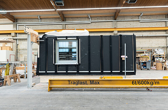 Vorfertigung der Fassadenelemente