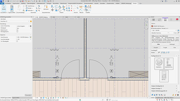 Aufputzelemente in Revit - Draufsicht  